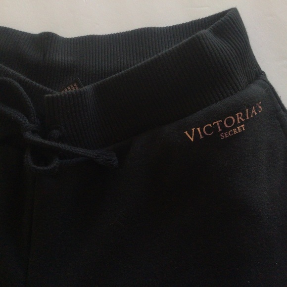 VICTORIAS SECRET BLACK FLEECE SWEATSUIT XS - Picture 16 of 16
